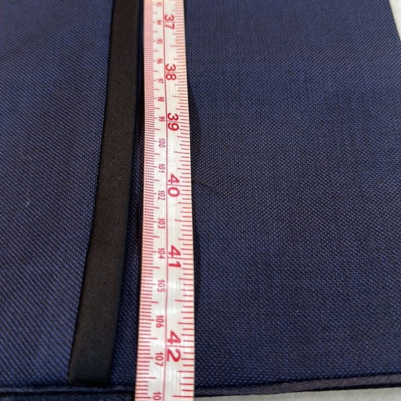 Designer Custom Suit Navy/Black with Red Lining - Picture 7 of 7